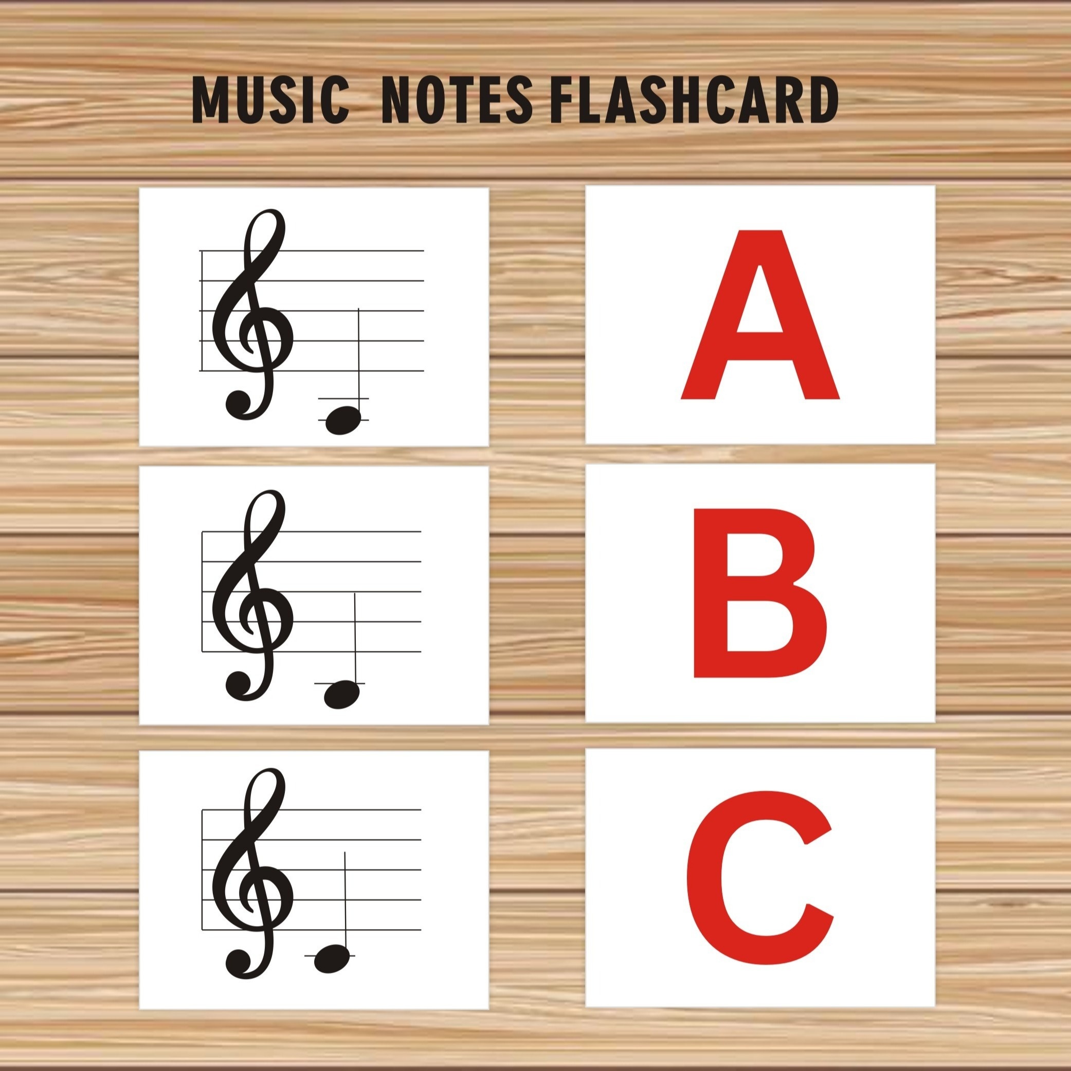 

Glossy Music Notes Flashcards Set, Educational Learning Tool For Musicians, English Language Music Theory Study Cards - Perfect Gift For Music Lovers