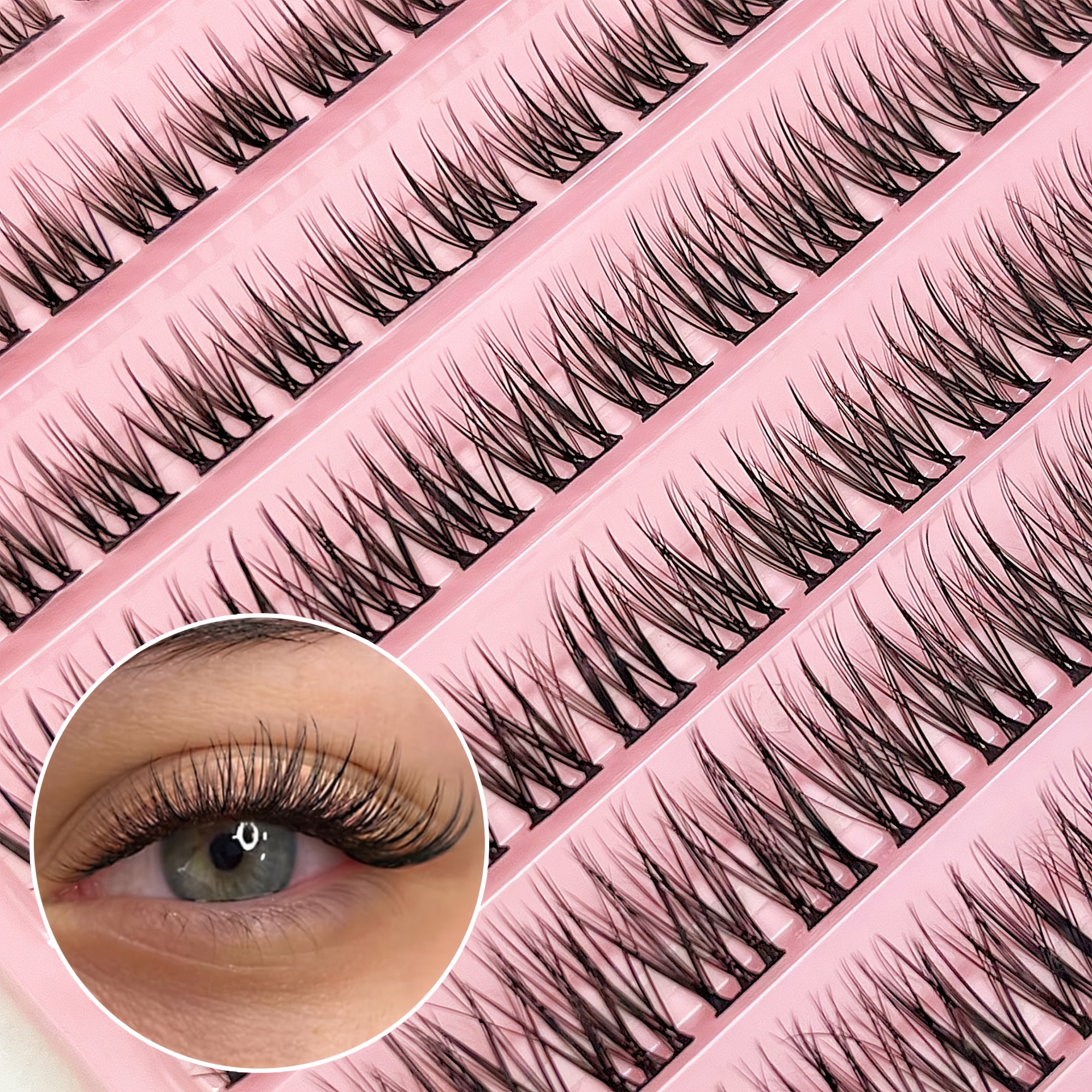 

110pcs Diy Eyelash , D Mixed Length 6-12mm, & Fluffy -grafting False For Doll, , , Styles, & Reusable - No Residue