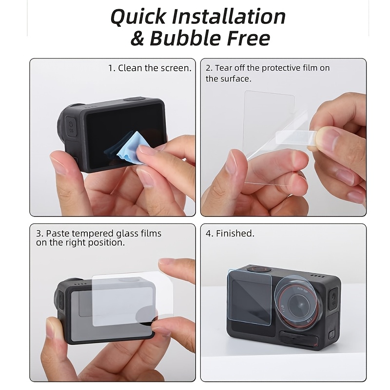 6pcs set for     ultra   protector lcd screen protector lens protector 9h hardness tempered glass hd   superior protection scratch and scuff resistant   oil resistant suitable for dji device Product details 1