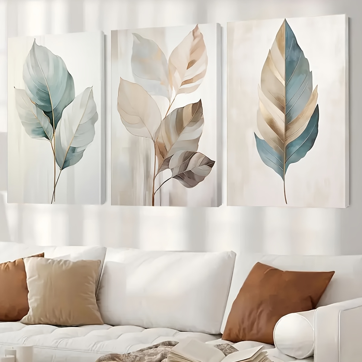 TEMU 3 piezas de de para de pared - Impresión de de plantas modernas, estética para el hogar, , dormitorio, cocina, baño, decoración de pared