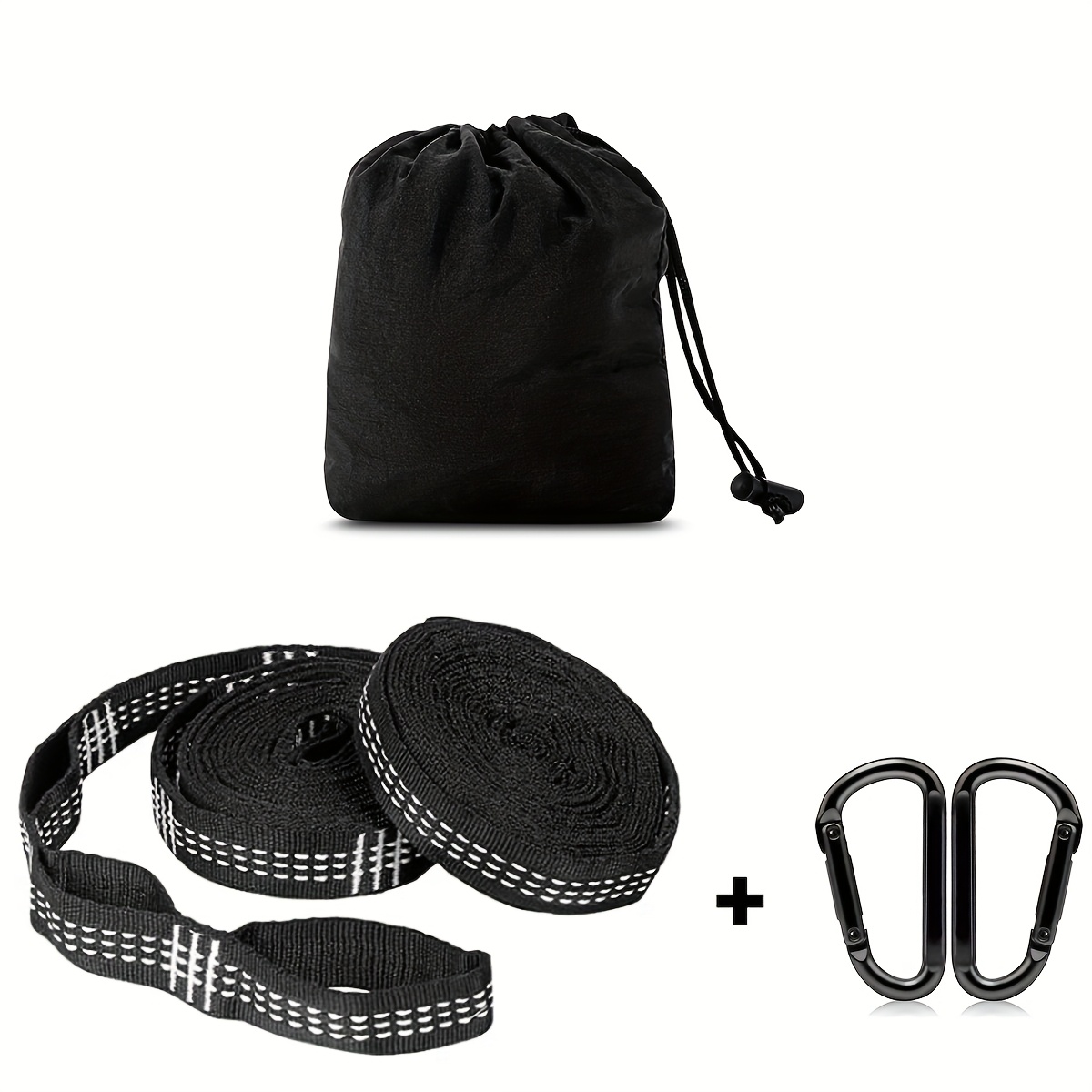 E-shop 2 Stück 200 cm / 78 Zoll Hängemattenriemen 2 Haken, Schlaufen, Leicht, für Camping – Schneller, Einfacher Aufbau, Haken für Yoga-Schaukel,
