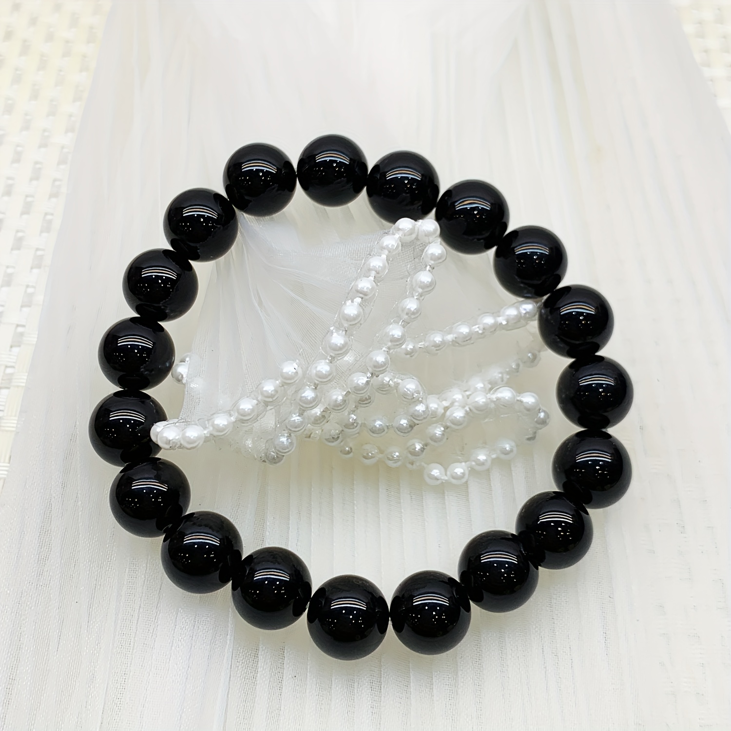 10mm Agate Beaded Bracelet Classic Style Men Women Everyday