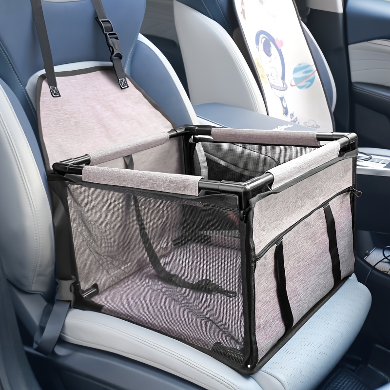 Adjustable Safety Harness Compatible Dog Car Bed - Breathable Mesh Pet With Carrier Seat, Comfortable Travel Bed For Puppies & Dogs () - For