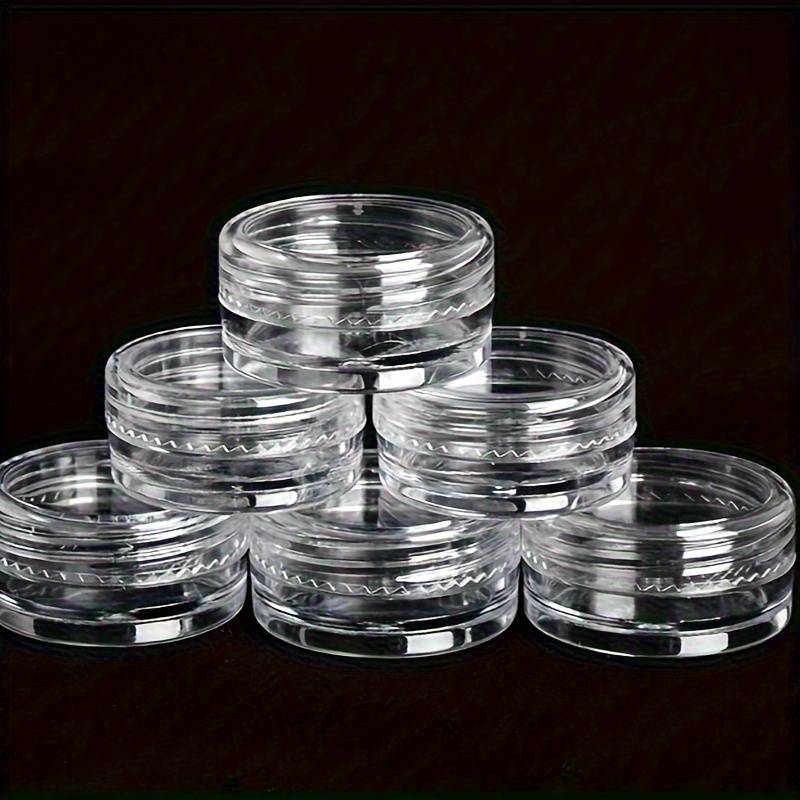 10pcs plastic round cream jars mini empty refillable cosmetic container storage jars with lids perfect travel jars for cosmetics face cream lotion and more beauty products travel essentials 2 3 5g details 4