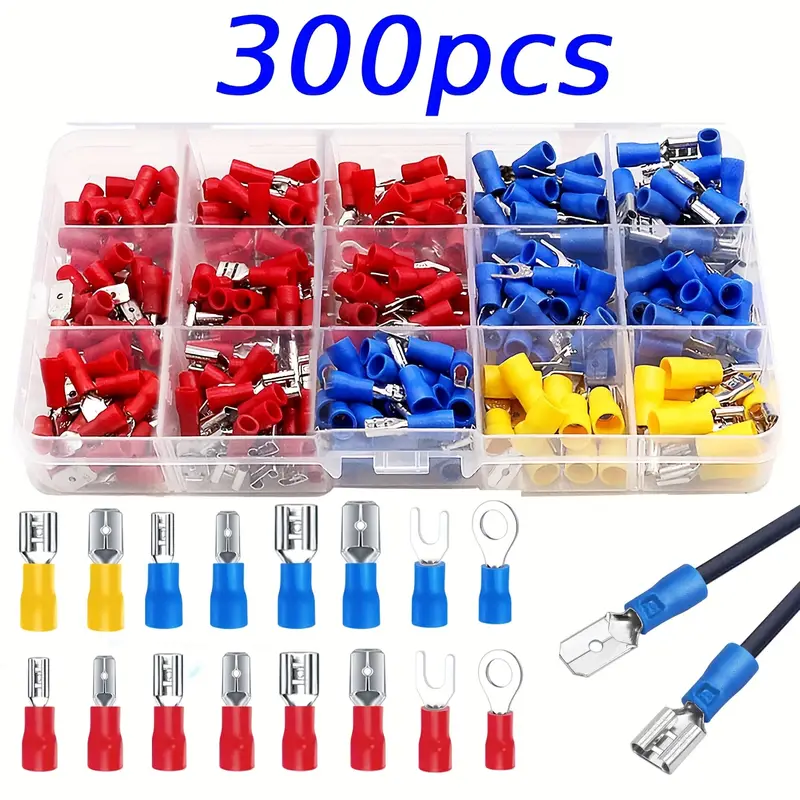 102 PC Insulated Electrical Wire Splice Terminal Spades | Property Room 102 PC Insulated Electrical Wire Splice Terminal Spades | Property Room