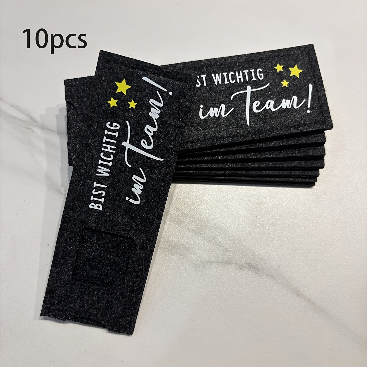 E-shop 5/10 Stück Filz-Geschenkboxen, Schokoladentafel-Geschenkboxen mit dem deutschen Spruch "Du Bist Wichtig Im Team", Dankesgeschenke, geeignet für