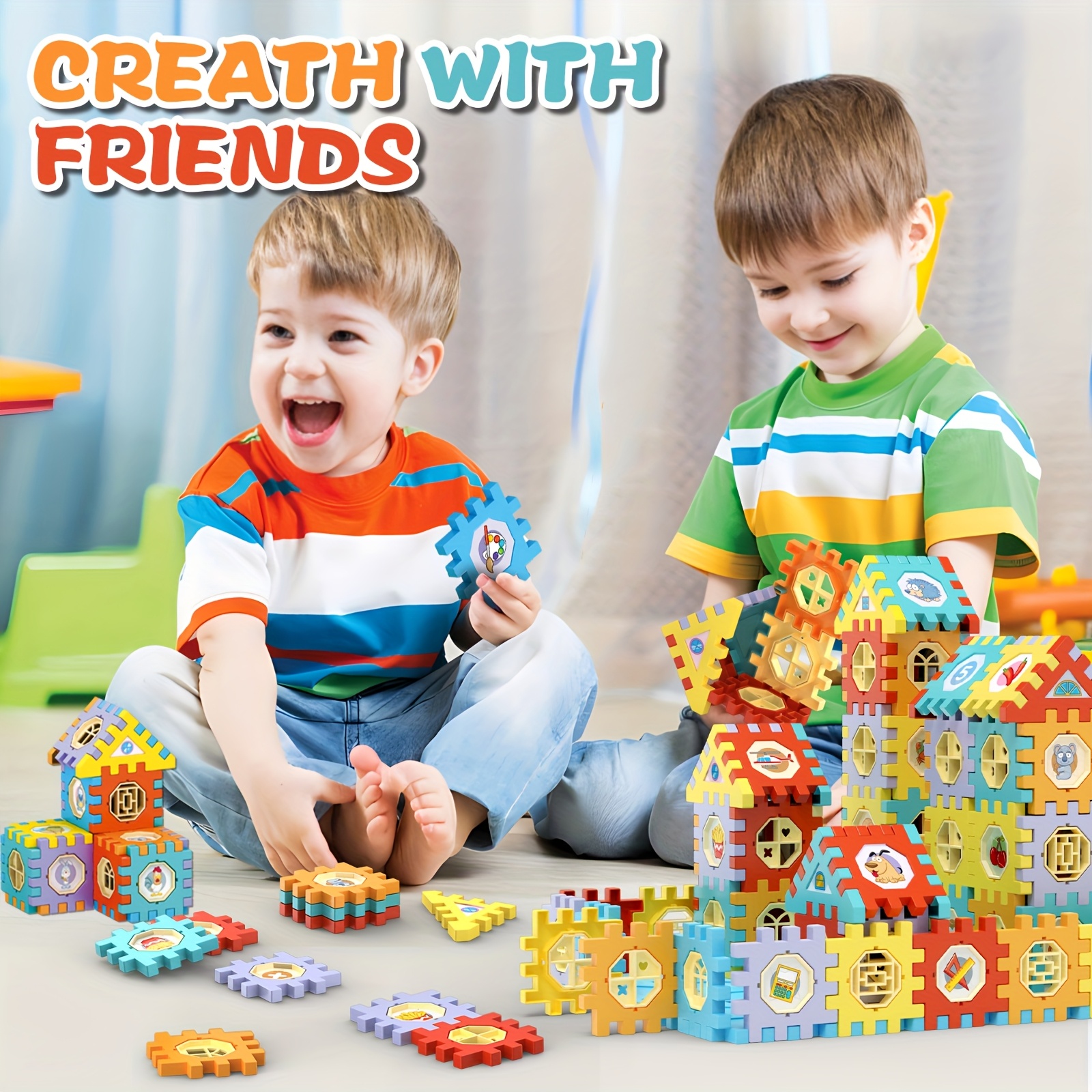 

480pcs - 186pcs Building Blocks Set For - Educational Puzzle House With Features, Portable Plastic Toy For , White/blue, Valentines Day Gifts