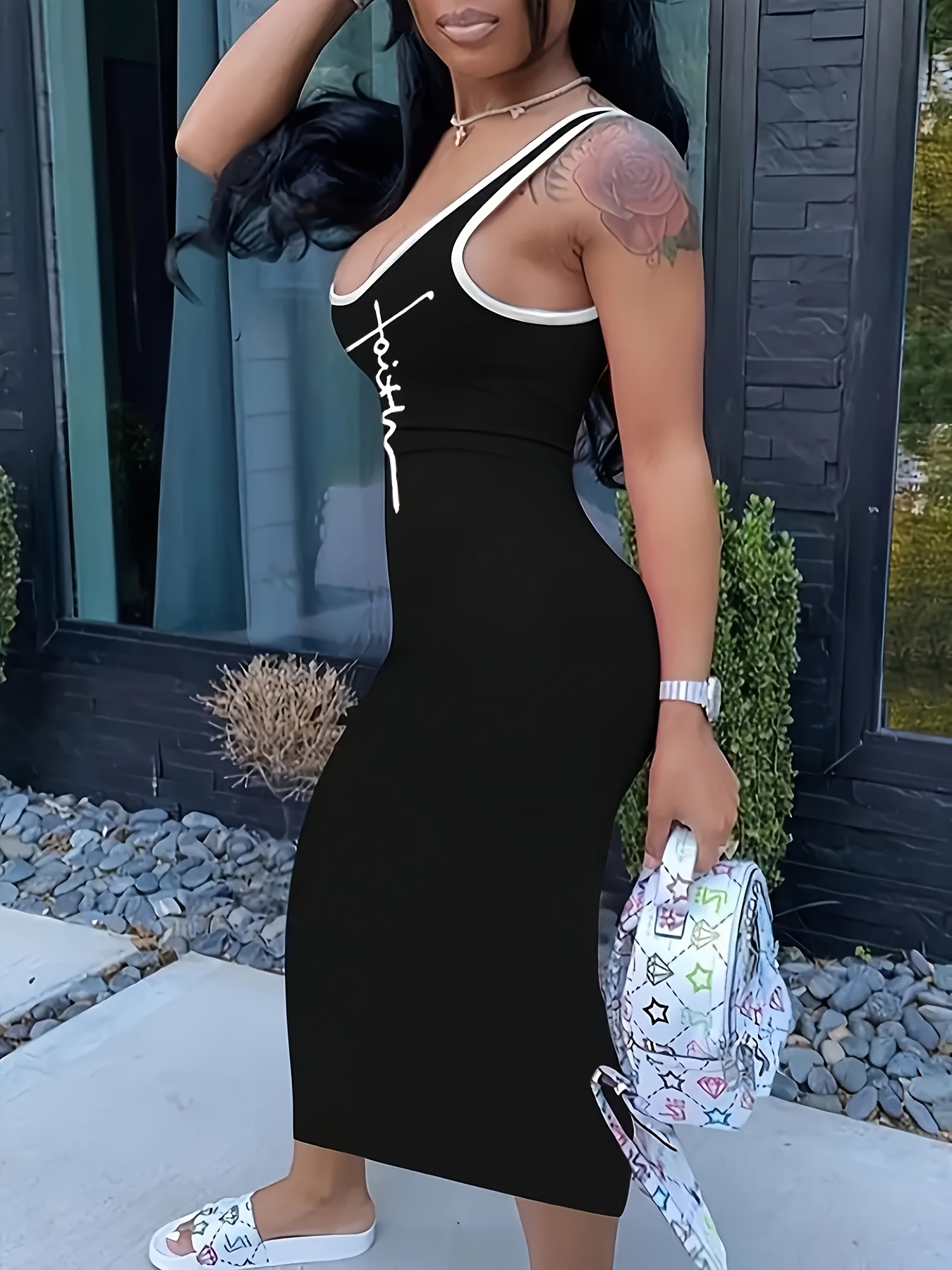 vestido largo chaleco estampado moda mujer colores en Temu Uruguay