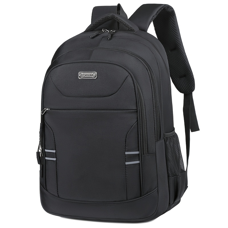 TEMU Casual Backpack, Large Capacity Travel Bag For Men - Durable Business Laptop Bag With Multiple Compartments, Adjustable Shoulder Straps |