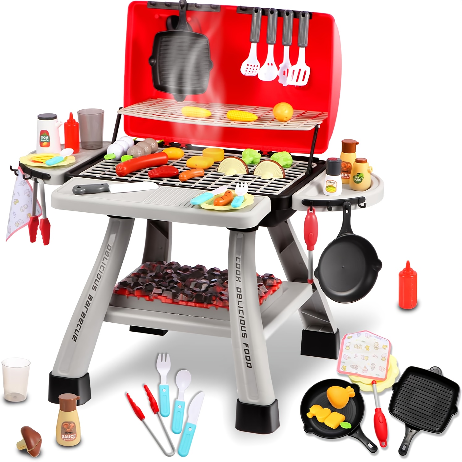 kids play kitchen toy grill playset outdoor toy Temu South Africa