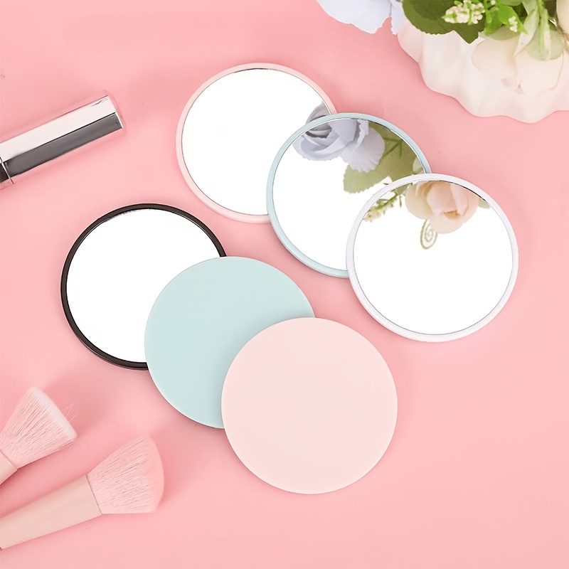 6-Pack Mixed Color Round Portable Makeup Mirrors
