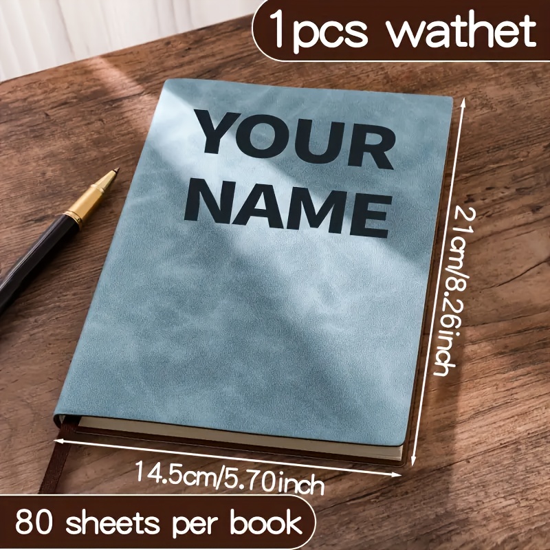 TEMU Customized Personalized Engraved Pu Notebooks, Business Notebooks, High-end Notebooks, For Family, , Colleagues, And School Supplies