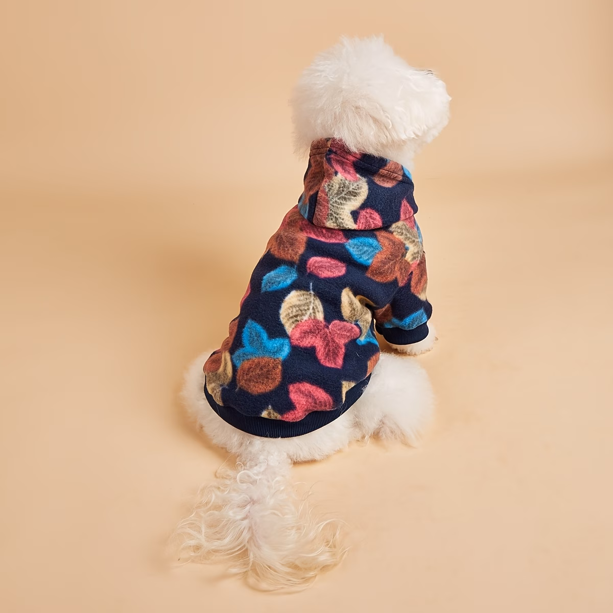 1pc pet hooded sweatshirt colorful autumn leaf clothes suitable for maltese yorkshire terrier persian pug rex golden shorthair american shorthair and other cats and dogs Product details 1