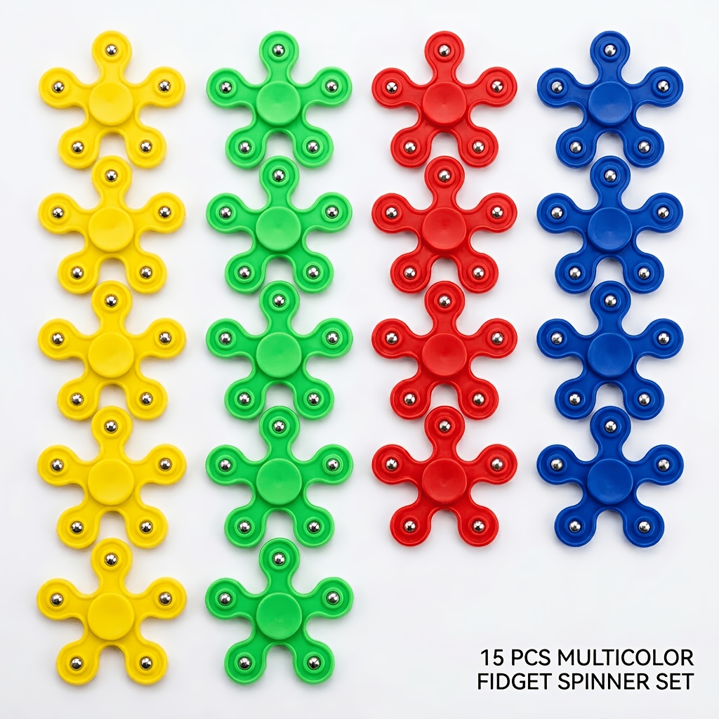 Image of 15pcs Fingertip Rotating Toys | Fun Sensory Gyro Spinner Toys For Kids | Birthday Party Gifts, Classroom Prizes, Halloween & Christmas Gifts | Fillers (random )