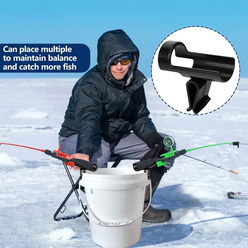 fishing bucket rod holder Gripper Mouth Pole Holder, gripperbybauer, gripper caddy Gripper by Bauer The HT Enterprises Bucket Rocker Rod Holder easily clips onto your bucket to hold your rod combo securely so you can enjoy a hands free ice fishing experience fishing rod storage rack holder