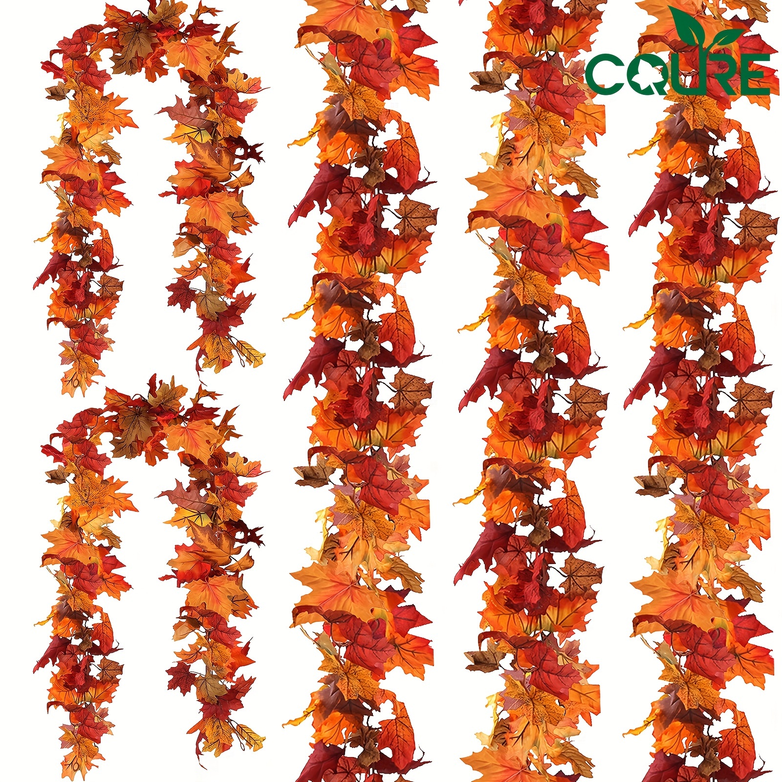 

Cqure 5pcs 29.5 Feet Fall Leaf Garland, Hanging Vines Garland Artificial Fall Maple Leaves Garland Thanksgiving Decor For Home Wedding Fireplace Party