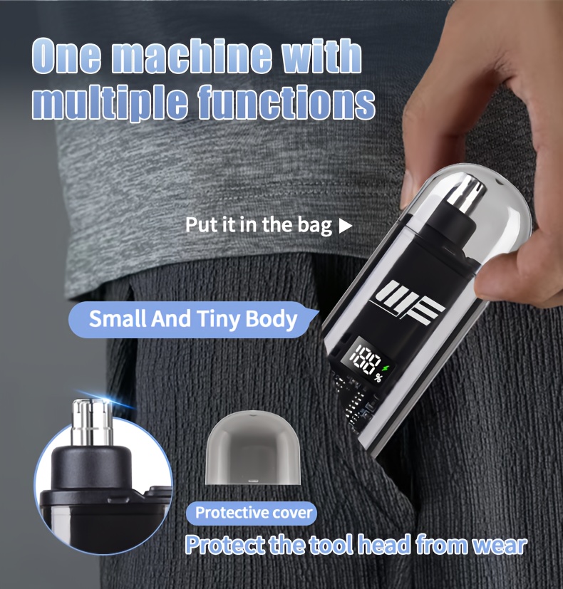   wm001 digital nose hair trimmer usb charging     trimming   to embarrassment   portable grooming   Product details 3