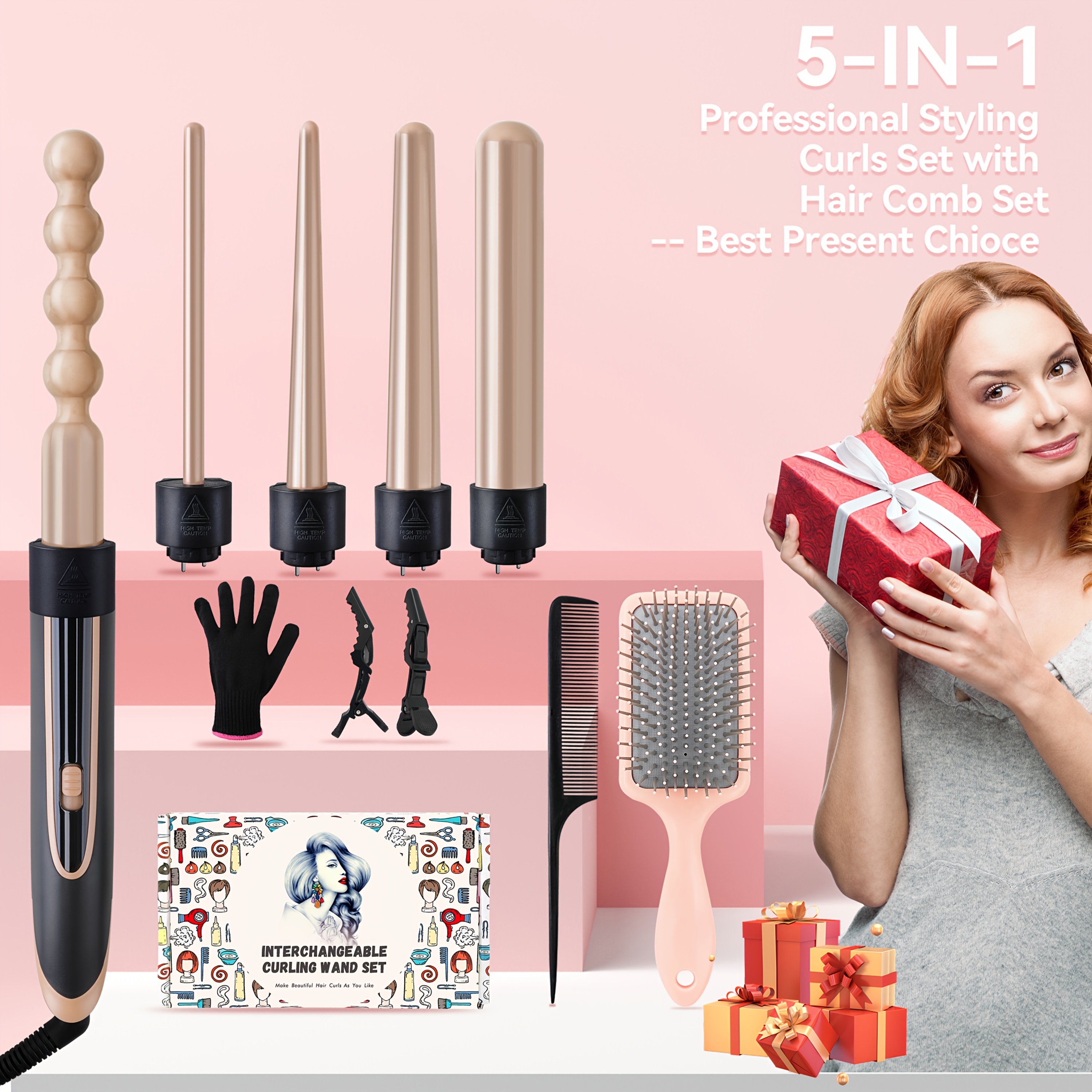 Long Hair Curlers Best Clip Curling Iron Interchangeable Ceramic