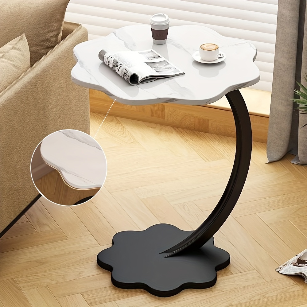 TEMU Coffee Table With Cloud Edges, Office Desks Computer , Space-saving Design, Rounded Edges, Easy Assembly For Living Room And Bedroom Decor,