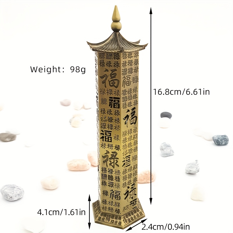 E-shop 1 Stück Chinesischer Räucherständer - Elegantes traditionelles asiatisches Metall-Brenner mit hohlem sechseckigem Design, Zinklegierung für