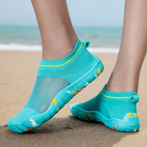 womens solid color stretchy quick shoes with breathable fabric upper and eva sole soft soled sneakers for indoor yoga and suitable for swimming and water activities swim shoes