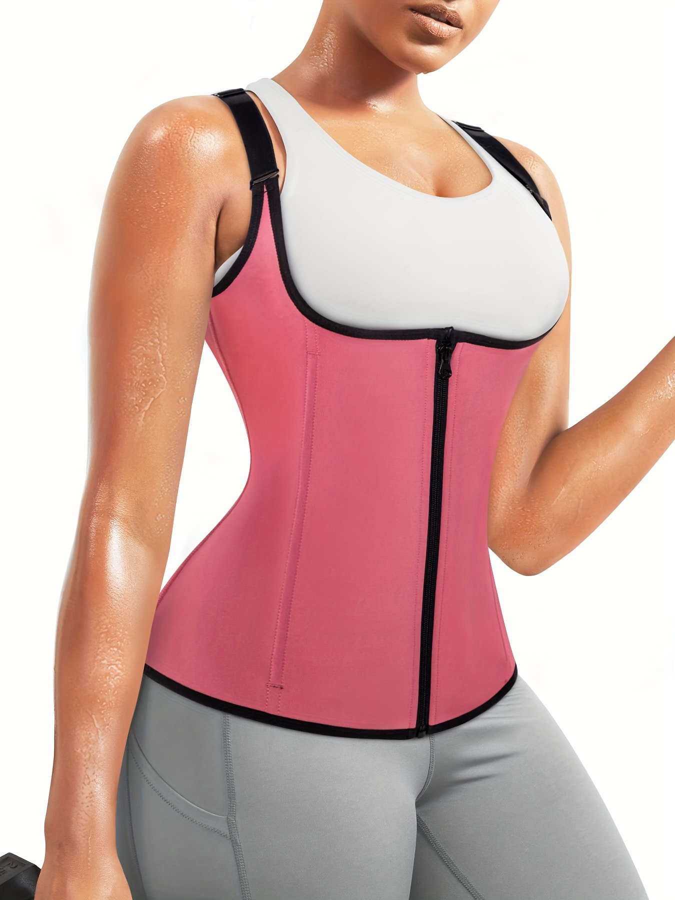 Scarboro Hot Women Neoprene Full Body Shapewear Sweat Sauna Suit Weight  Loss Body Shaper Waist Trainer Vest with Adjustable Straps(Black, Large) :  : Clothing & Accessories