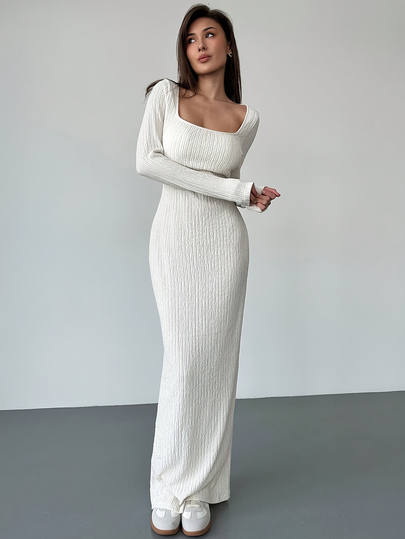 chinese dress ladies Berylove Women Dark Green Work Dress Long Sleeve Pencil Velvet Holiday Dress main image 1
