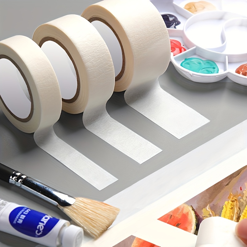 3 Rolls Tape - Acid-free Medium Tack Strong Adhesive, Ideal For Painting, Crafting, Scrapbooking - Leaves No Residue, Suitable For Canvas, Paper, Fabric - (1.5 Cm, 2 Cm