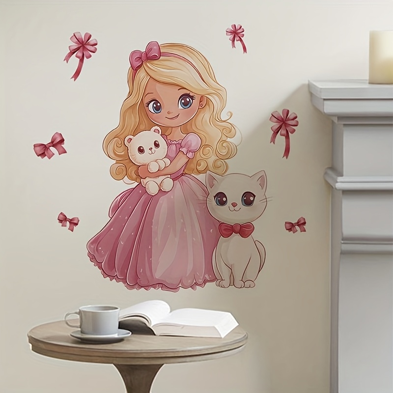 Cat Stickers For Bedroom, Living Room, Study Room - Removable Self-adhesive Pvc Wall Decals