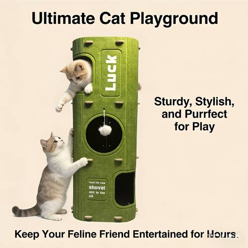 multi level cat tower hidden nooks scratching posts interactive play modern cat tower for safe shelter for living room and bedroom