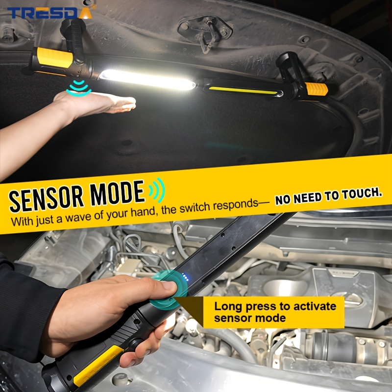 Rechargeable Cordless Magnetic LED Work Light with Magnetic Base & Hook - Portable Mechanic Light, Adjustable Brightness for Car Repair, Workshop, Emergency, Underhood, - /Outdoor Use 9 Rechargeable Cordless Magnetic LED Work Light with Magnetic Base & Hook - Portable Mechanic Light, Adjustable Brightness for Car Repair, Workshop, Emergency, Underhood, - /Outdoor Use - Image 9