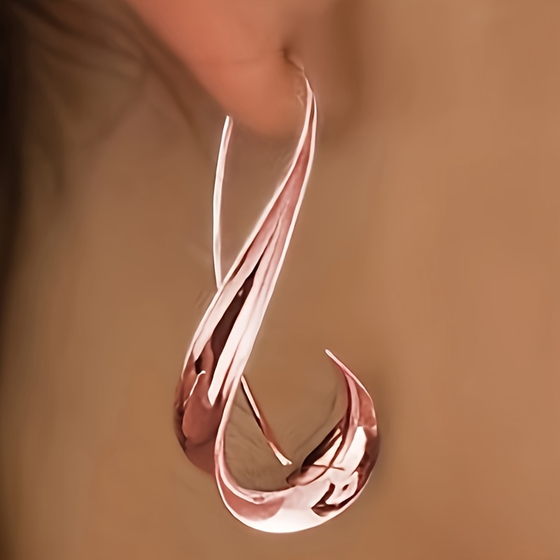 a pair of brand   hook earrings with unique irregular design hypoallergenic suitable for bohemian style travel souvenirs and ladies gifts birthday christmas halloween valentines day gifts Product details 2