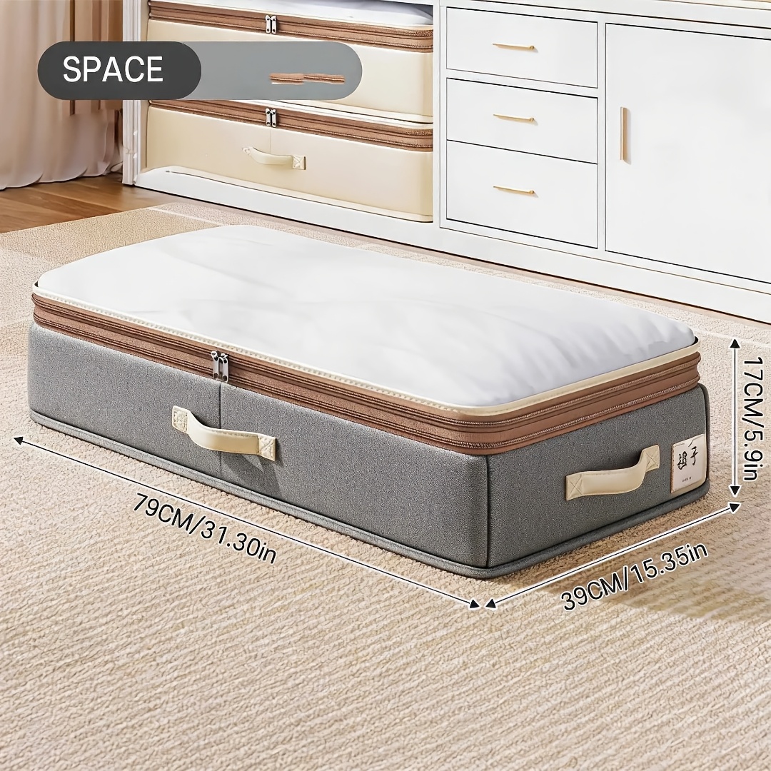 Foldable Under-Bed Storage Box with Stackable Design