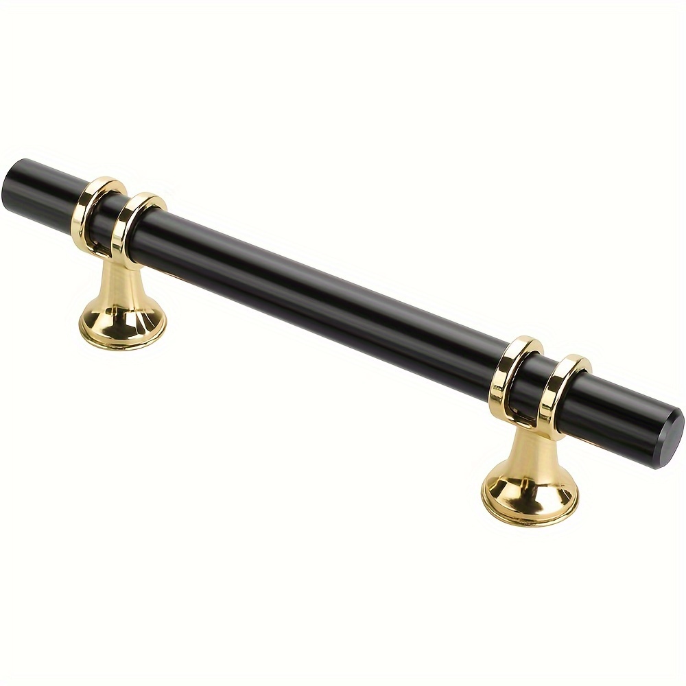 6pcs stainless steel cabinet pulls three sizes black golden - Temu