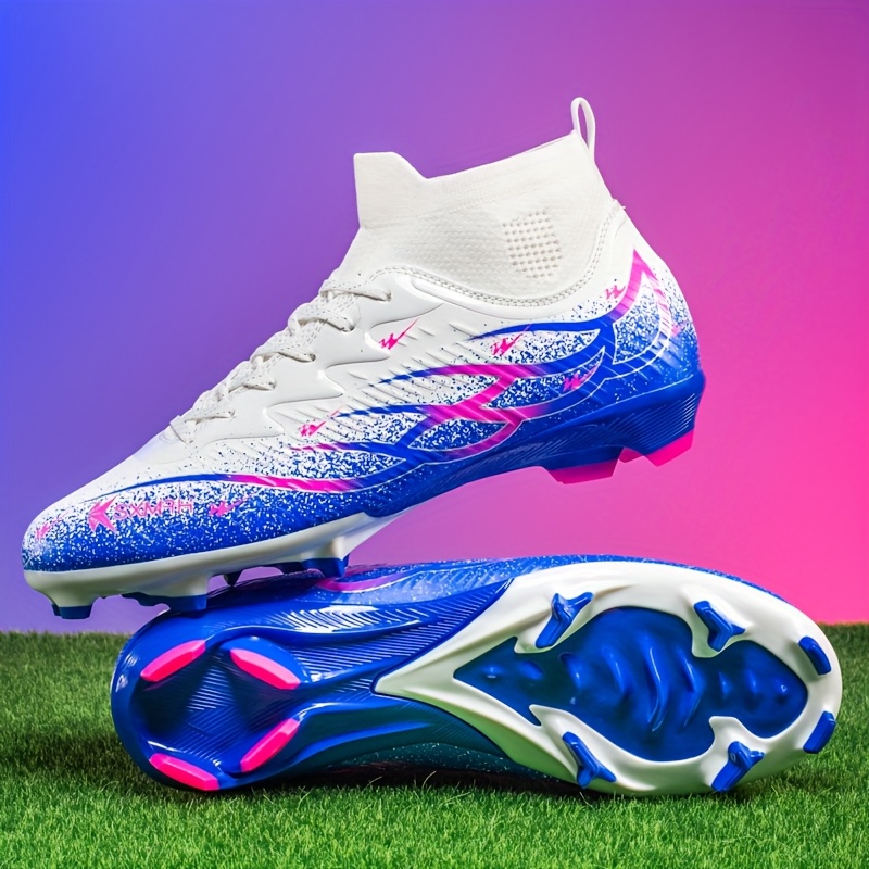 Botas de Fútbol para Hombre Zapatos de Entrenamiento y y  Transpirables de PU de Goma Antideslizante