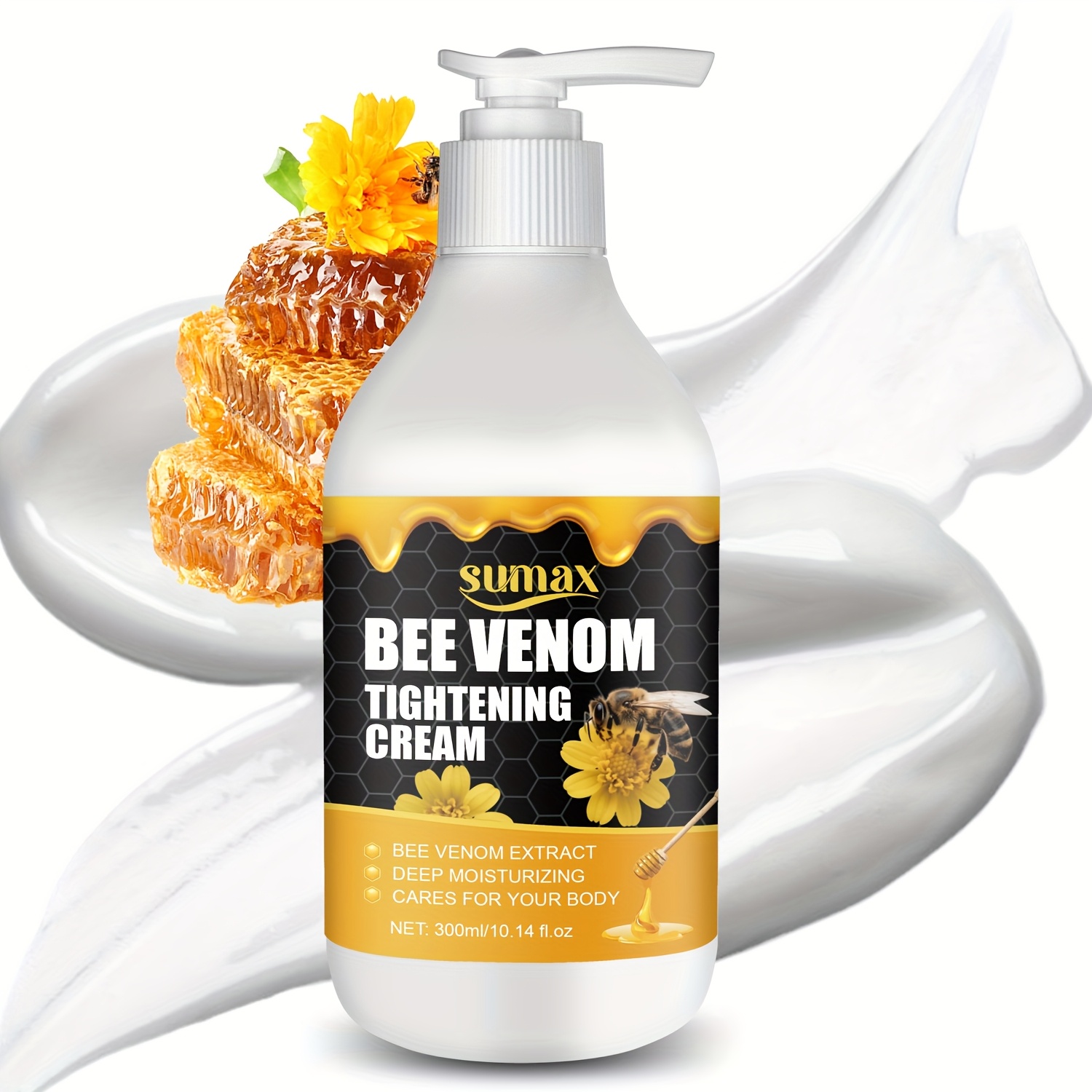 Image of Sumax Large Capacity Bee Venom Body Cream, Gentle And Non Irritating, Moisturizing And Easy To , Suitable For Types, Used On Legs, Shoulders, Elbows, Neck, Abdomen, Body And Other Parts