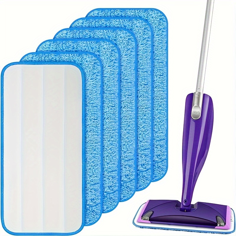 

Microfiber Mop - Reusable, High Absorption Cleaning Cloths, Easy-attach Design