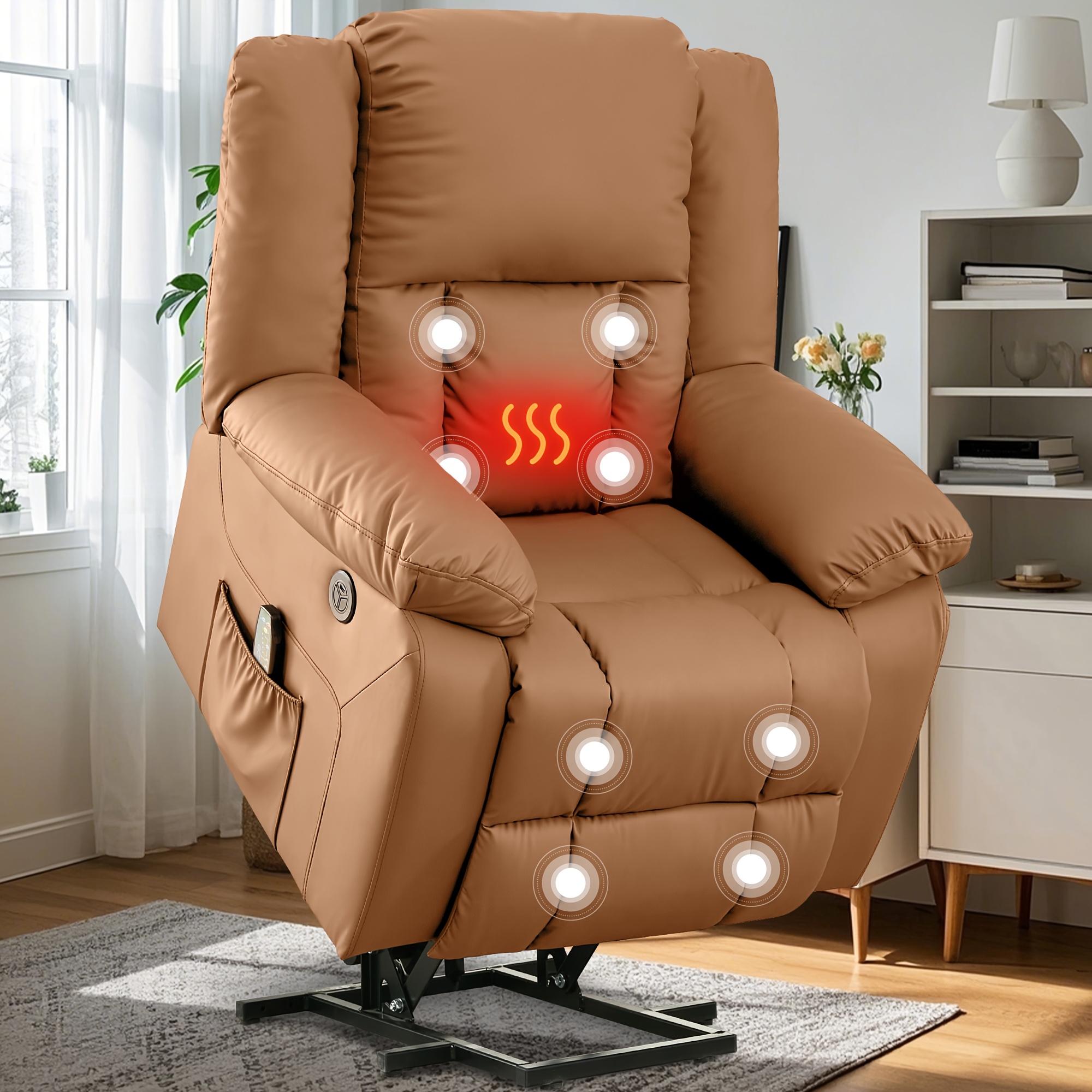 No Sew Reupholster Recliner Tan Leather Recliner Sold On Temu