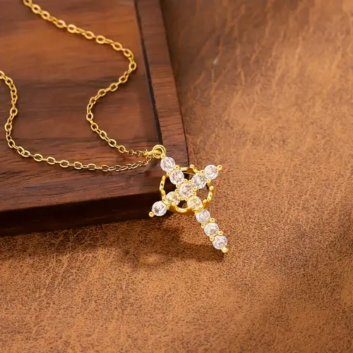 jewelry cross necklace sold on Temu United States