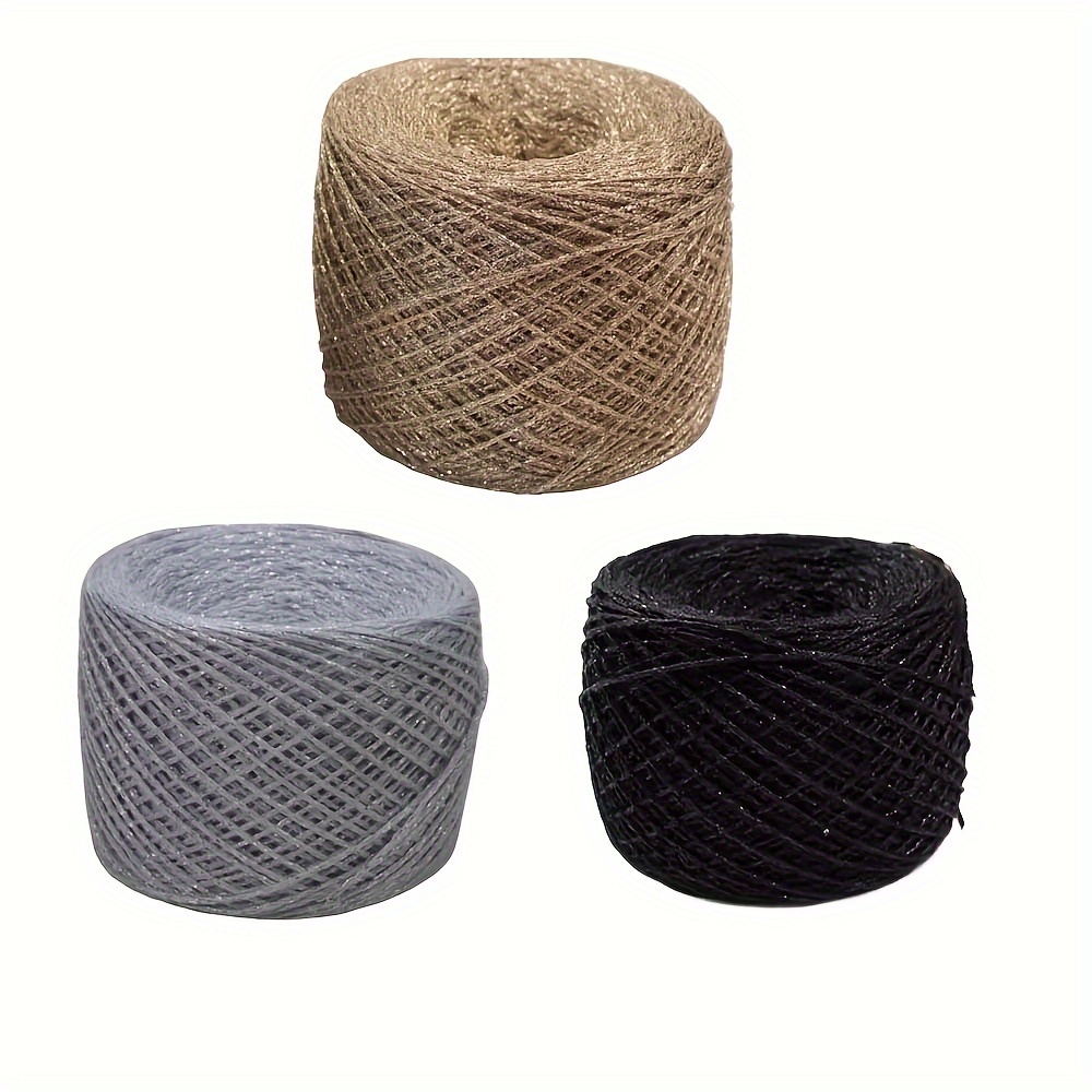 

1pc 50g Metallic Cotton Yarn For Knitting Gold And Silvery Crocheting Diy Hollow Lines For Sweater Hat Crochet Metallized For Bag Mat 15000cm 5905.5inch