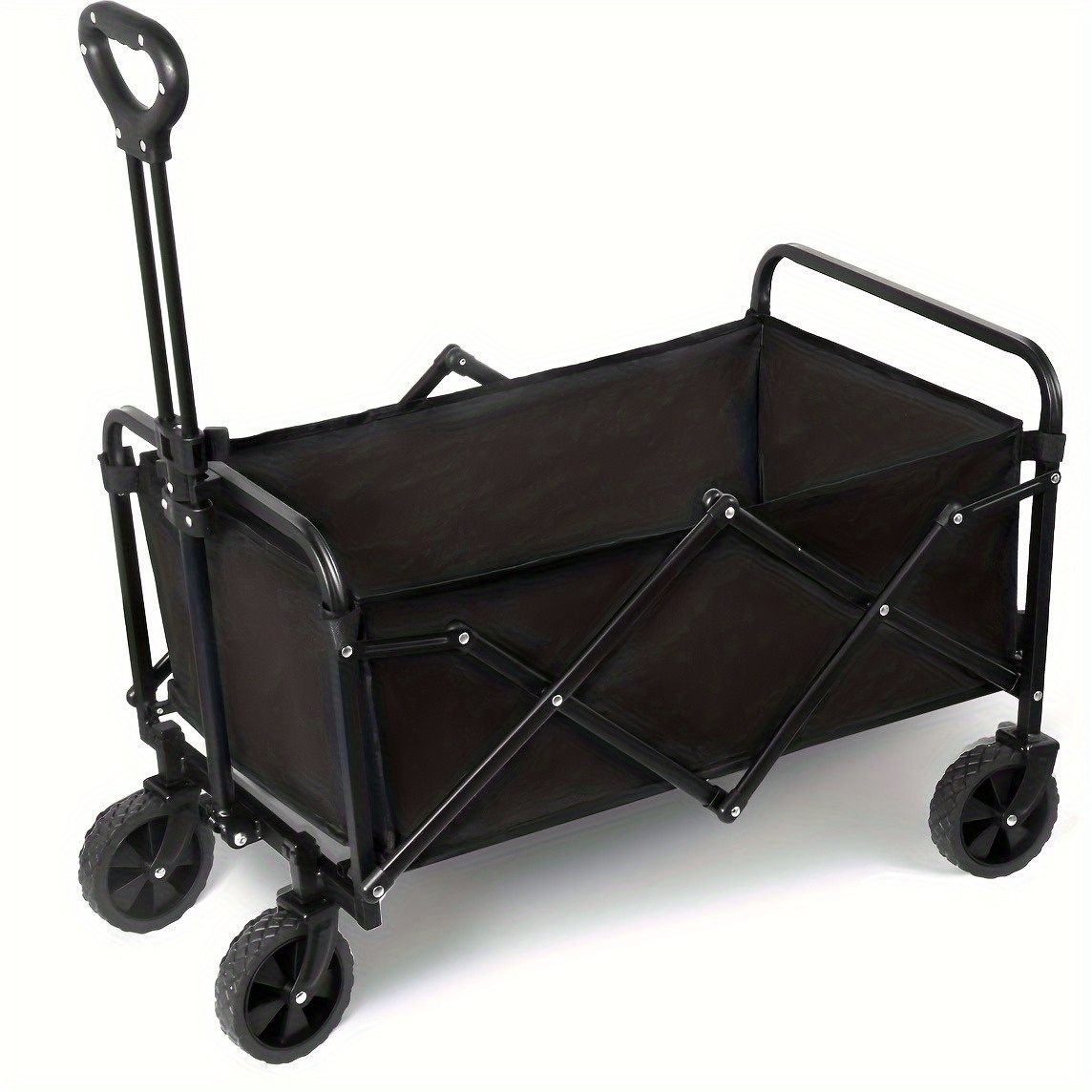Wheels, Heavy-duty Capacity, And Modular Frame Foldable Outdoor Multi-functional Cart - Portable Folding Cart Suitable For Camping, Beach, Courtyard, And Warehouse