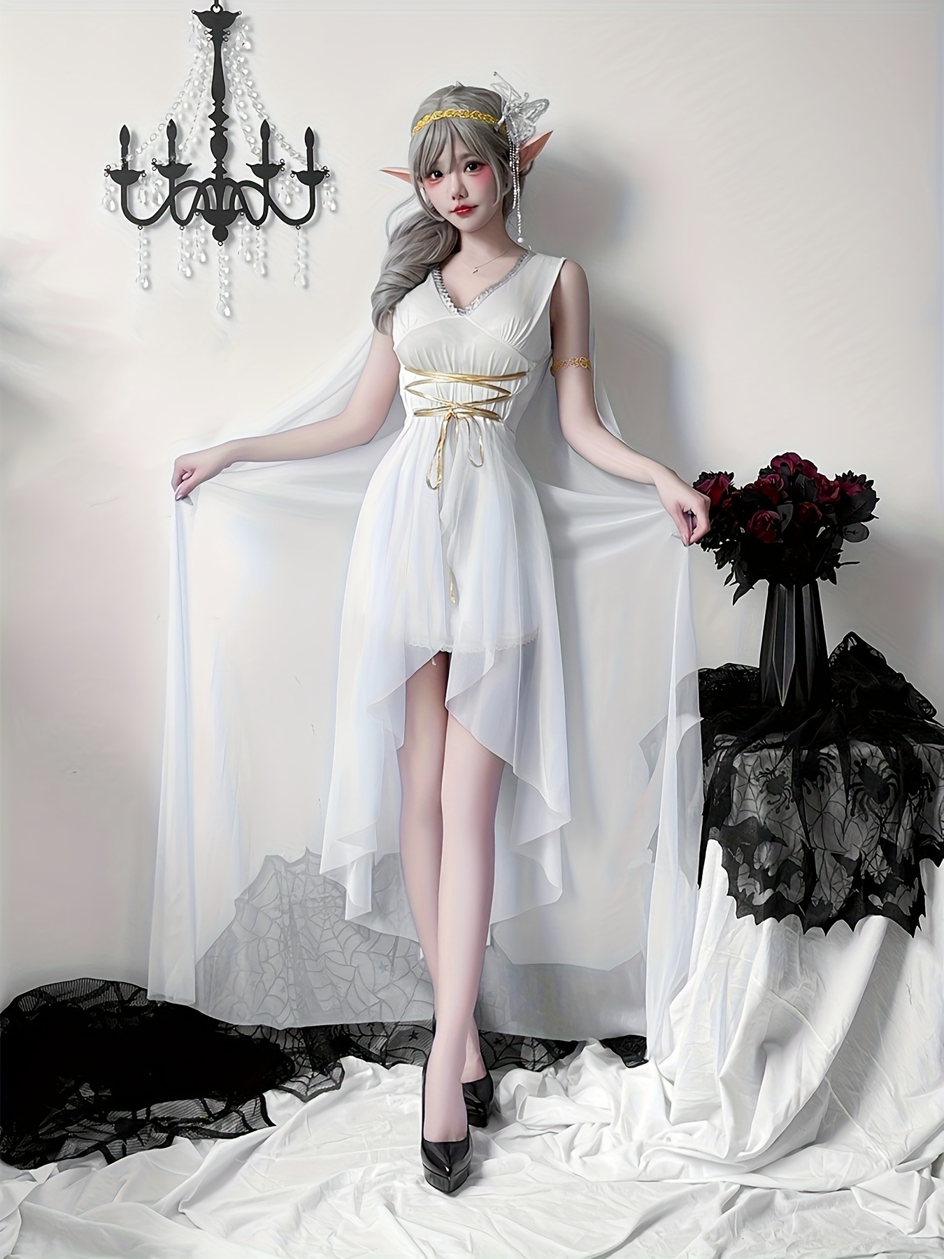 medieval dress halloween costume elf dress Temu Australia