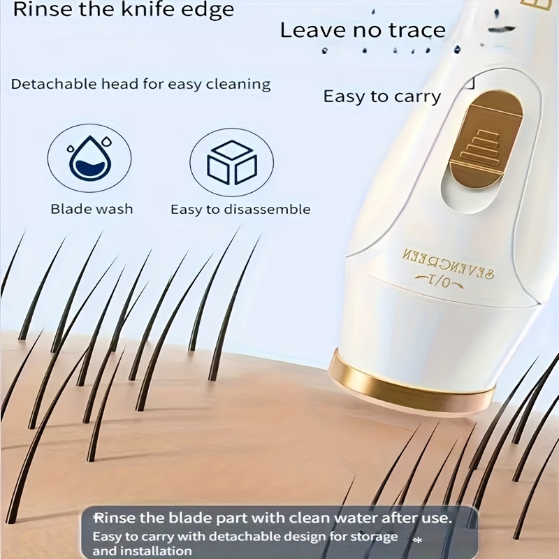 3 in 1 electric epilator set usb rechargeable face trimmer nose hair trimmer bikini armpit leg hair nose hair remover for men and women details 6