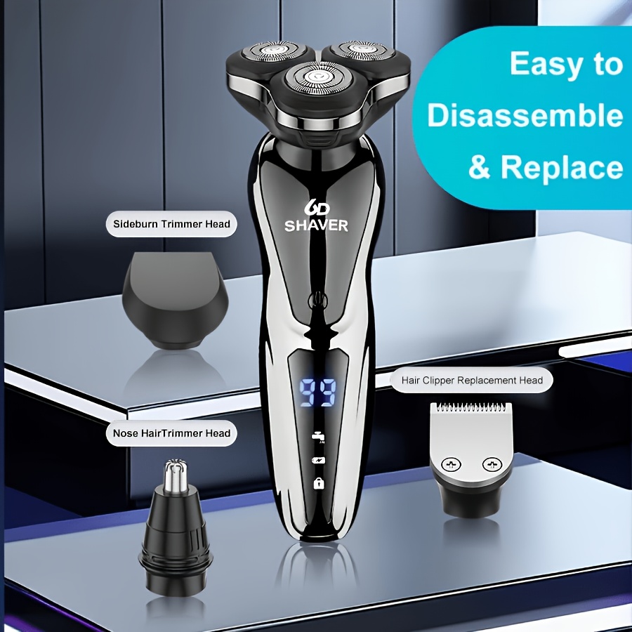 mens electric shaver 4 in 1 multifunctional shaver for shaving haircutting trimming and nose hair trimmer usb charging holiday gift for men Product details 2