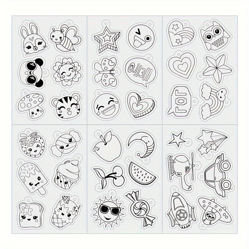 Image of Jewelry Making Kit Rs005 Daily Coloring Shrink Film 6pcs Pack Shrink Handmade Ear Jewelry Additions Christmas Gift