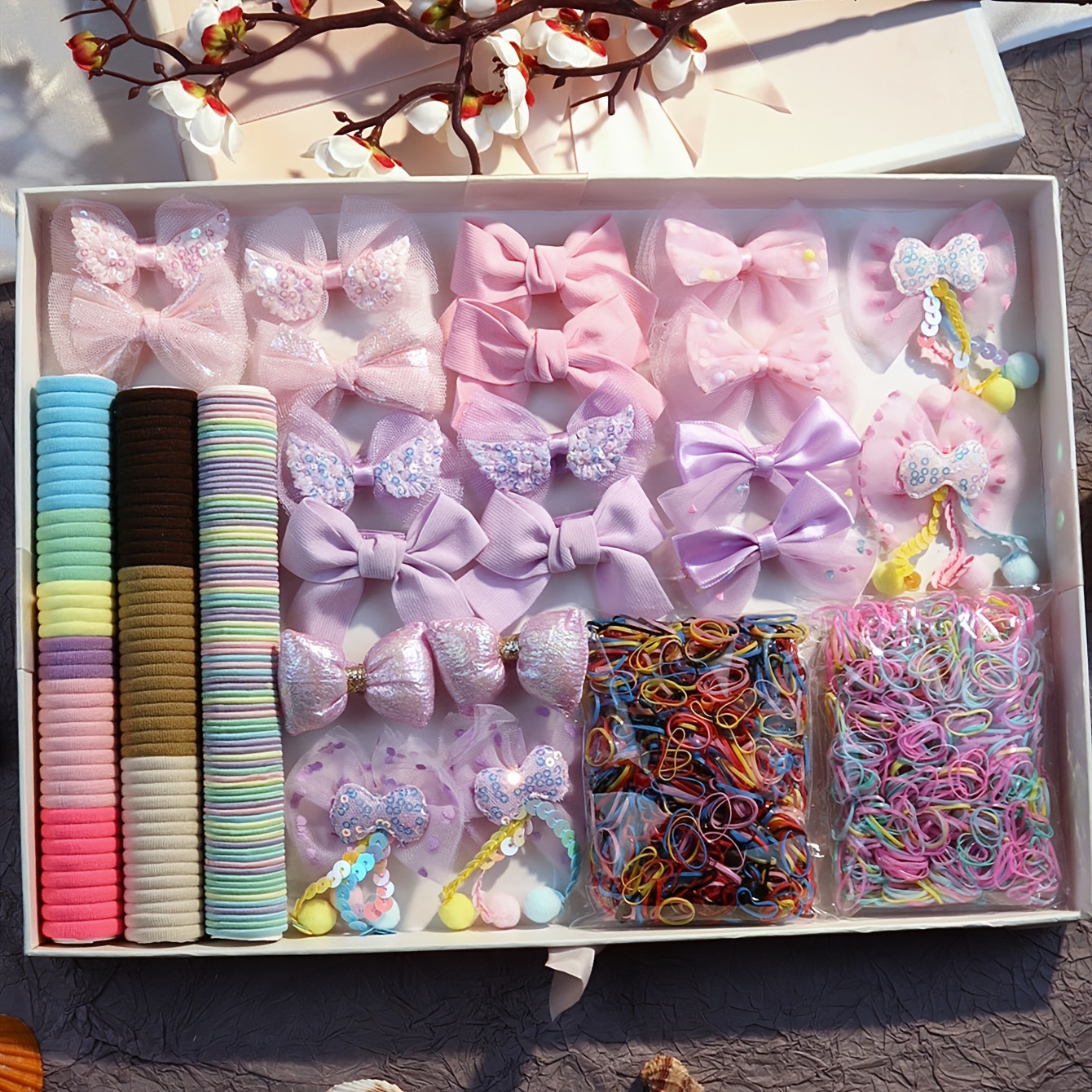 

2160pcs Women's Hair Ties, Headbands, And Clips, A Disposable Hair Accessory Set Suitable For Casual Decoration.