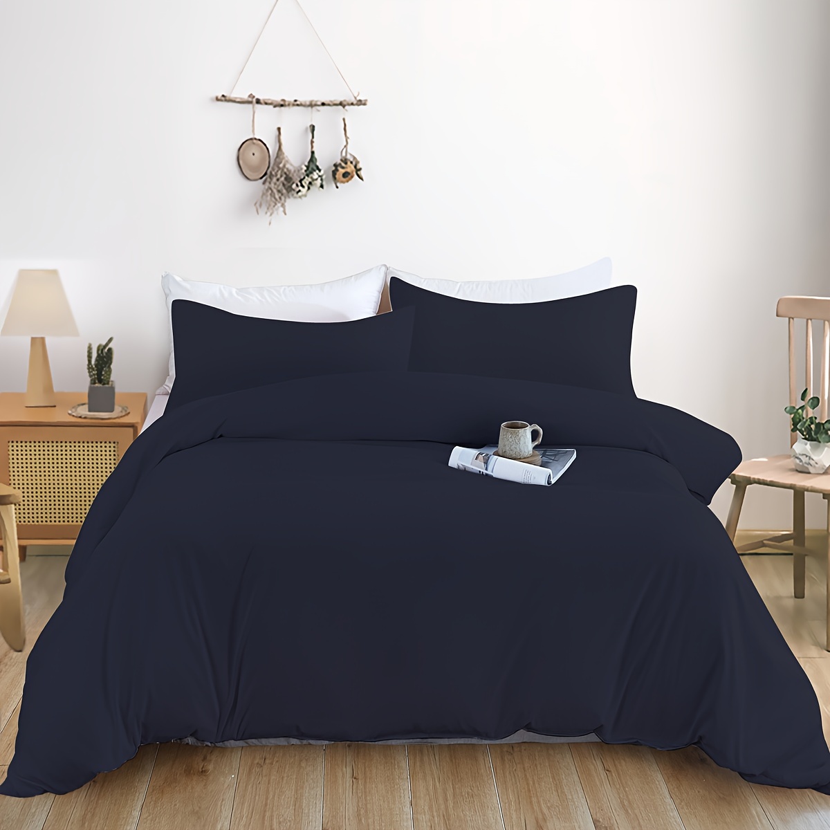 DOWNCOOL Set Copripiumino Matrimoniale Verde 3 Pezzi - Morbido Microfibra, Tutte Le Stagioni Con 2 Federe (208x218 Cm + 50x66 Cm) - 4