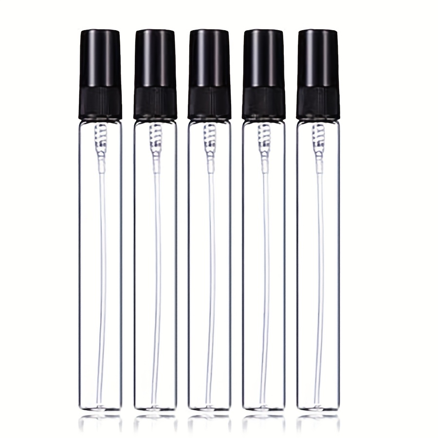 TEMU 5pcs Set Of 2ml, 3ml, 5ml, And 10ml Perfume Atomizer Bottles, Glass Spray Bottles, Travel-friendly And Portable