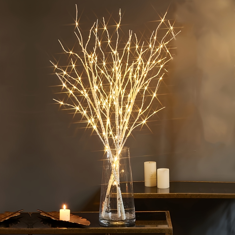 illuminated birch branch decorative light simulated artificial branches battery powered suitable for indoor and outdoor christmas weddings parties valentines   decoration lights etc