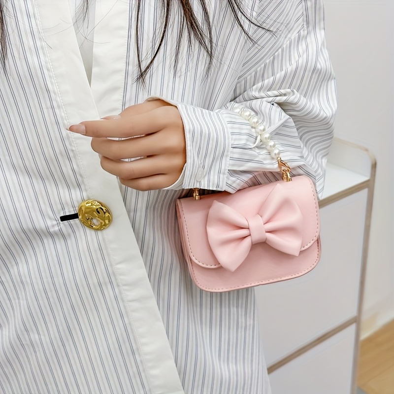 Women's Crossbody Bag, Bow Single-shoulder Crossbody Bag, Classic Elegant Style, Small Lipstick Purse